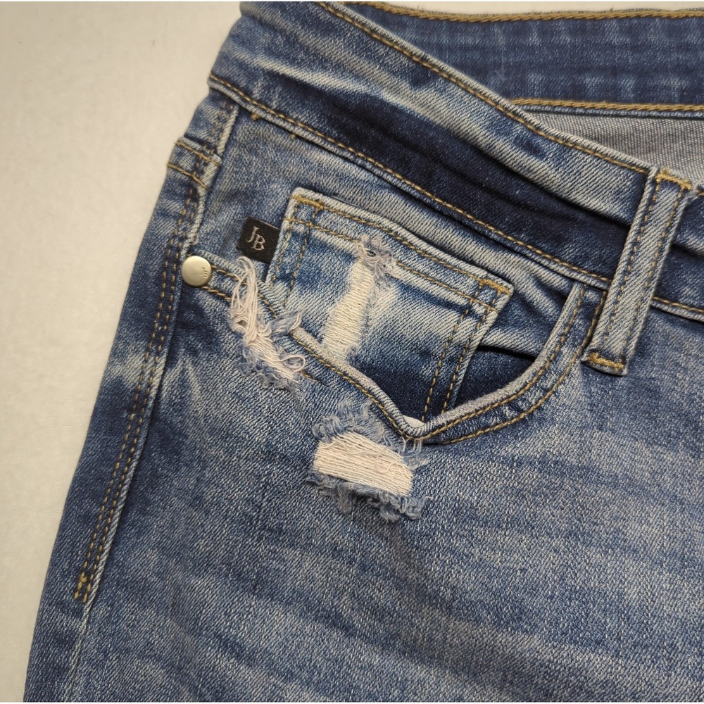 Judy Blue Boyfriend Fit Distressed stretch Jeans Medium Wash Womens 9/29 - Picture 7 of 9